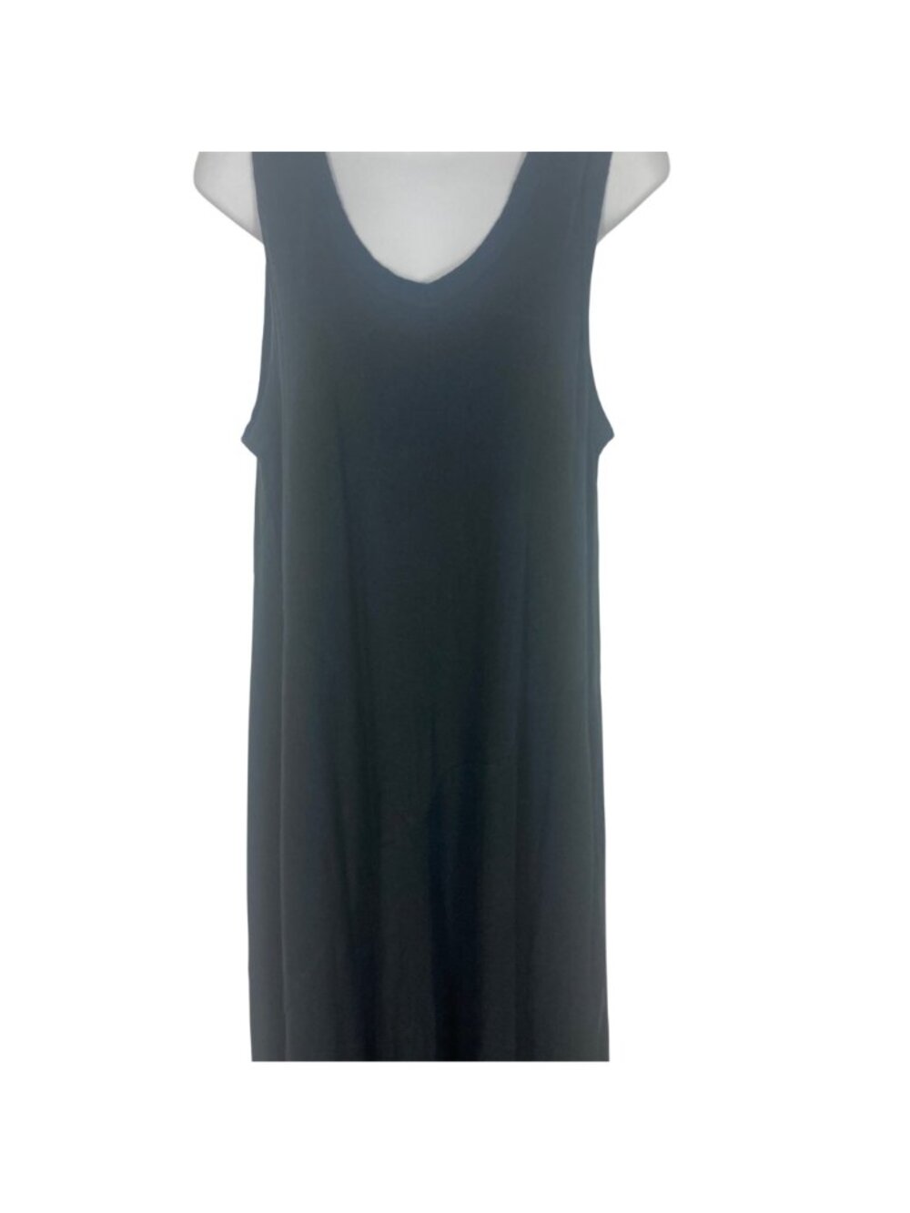 Soft Surroundings Bailey Black Sleeveless Maxi Dress Large Cotton Boho Beach NWT - Picture 3 of 10
